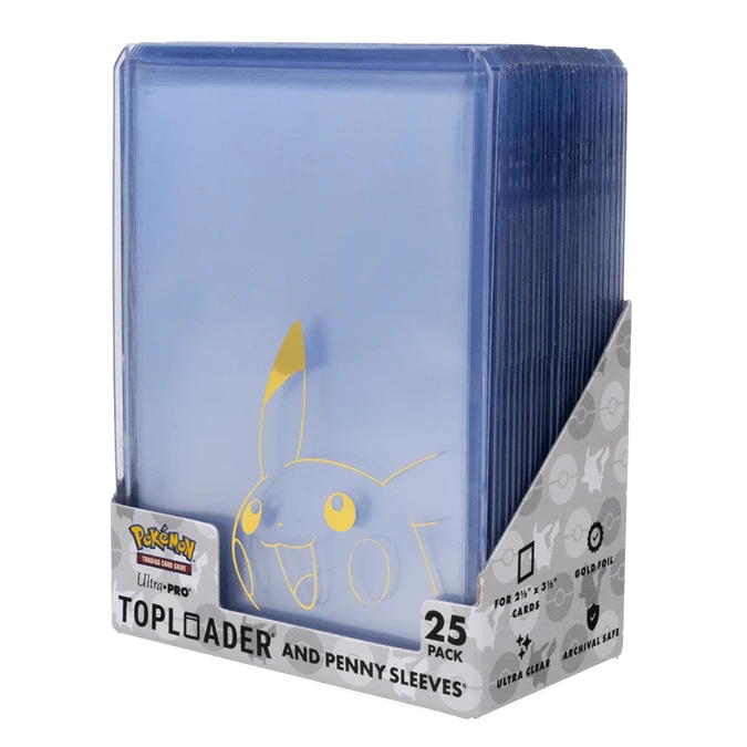 Ultra PRO Pokémon Pikachu Toploader & Penny Sleeves Combo Pack – 25ct